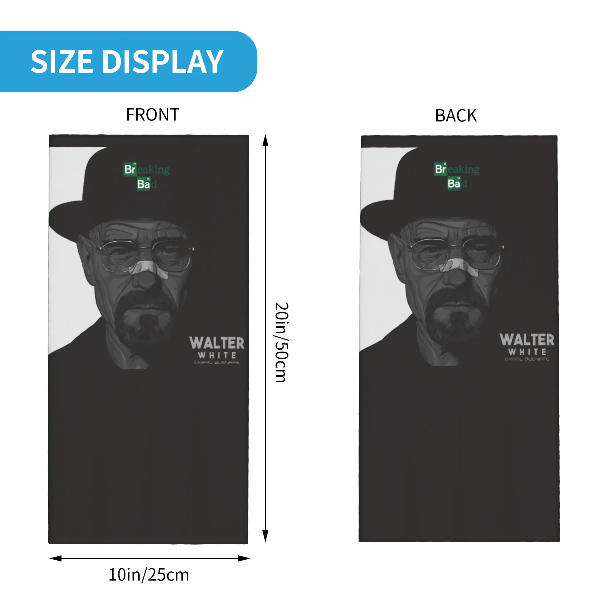 Custom Cool Breaking Bad Walter White Winter Headband Neck Warmer Men Women Hiking Cycling Tube Scarf  Face Bandana Gaiter