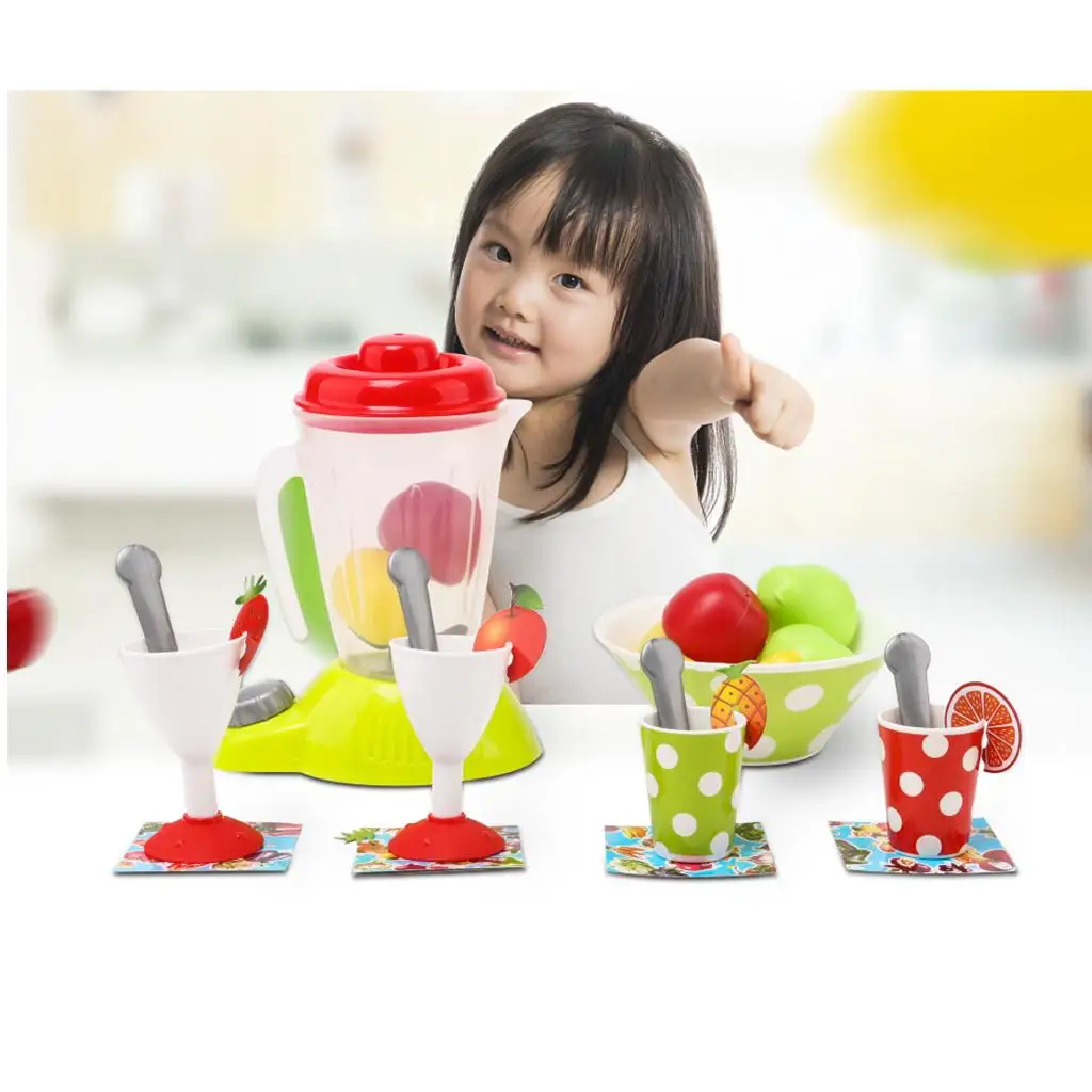 Kitchen Appliance Toy Juicer Set (27pcs) for Kids Pretend Play