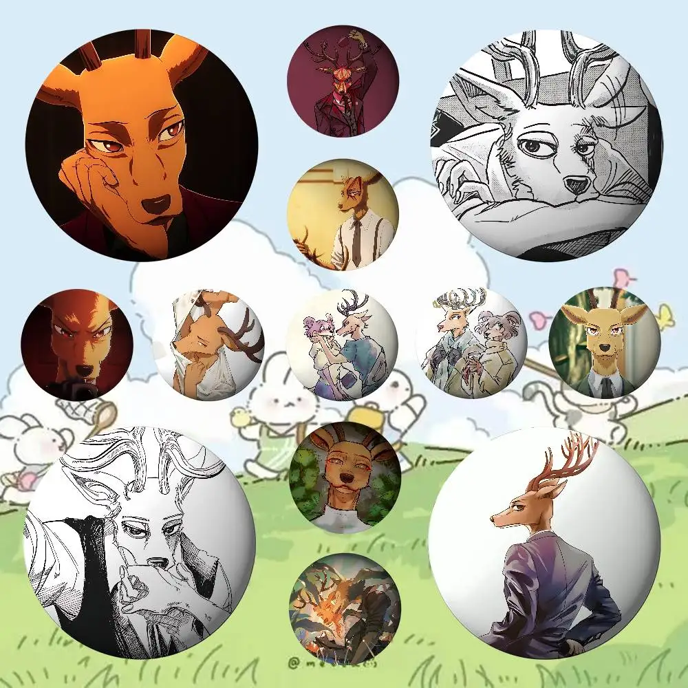 

B-Beastars Louis Brooches Stylish Ornament Pins Exquisite Round Badge Bag Accessories Jewelry Gifts