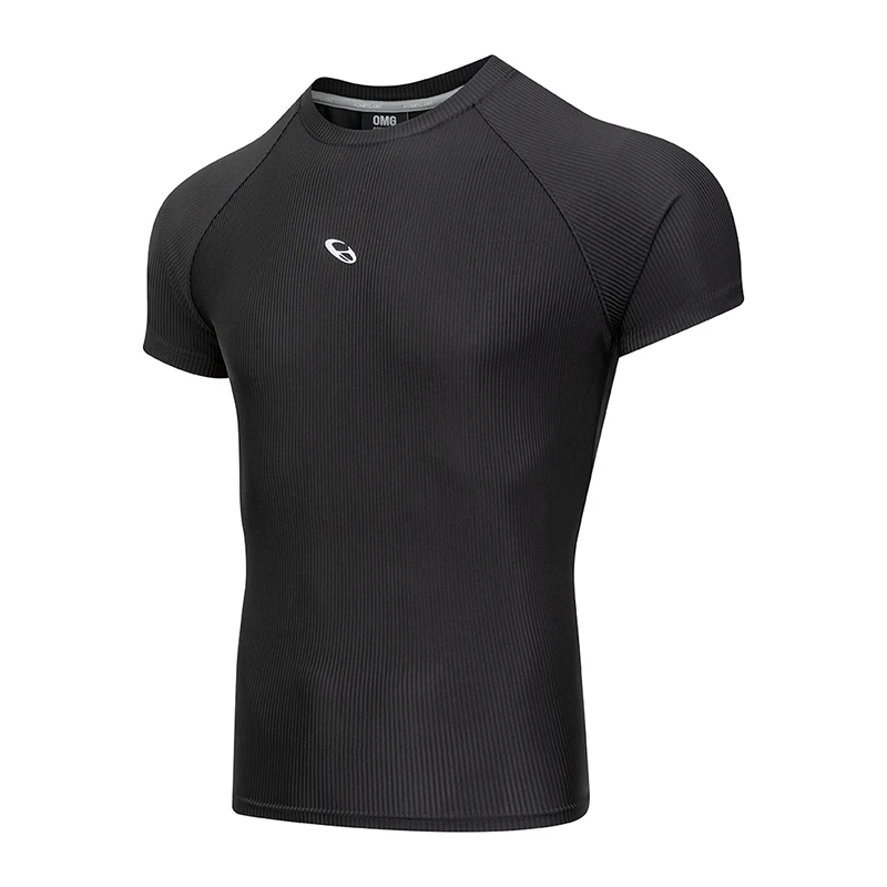 DROZENO T-shirt Sports High Stretch Tight Short Sleeve Training Summer Breathable Fitness