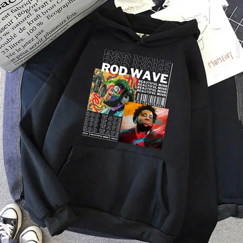 Rod Wave Printed Hoodies Tops Hip Hop Music Women O-Neck Harajuku Sweatshirt Autumn Long Sleeve Women Casual Streetwear Pullover