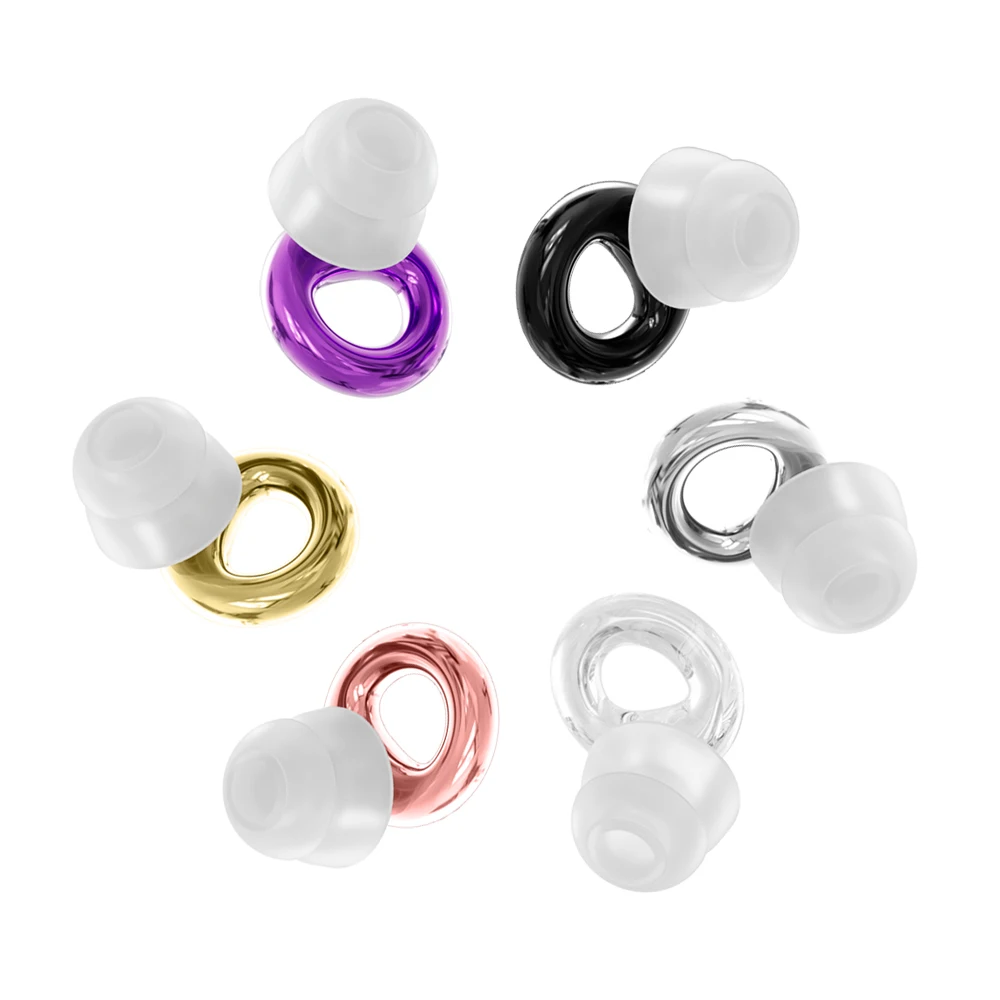 2-layer Design Ear Plugs for Noise Reduction – Super Soft, Reusable Hearing Protection for Sleep,Swim, Work
