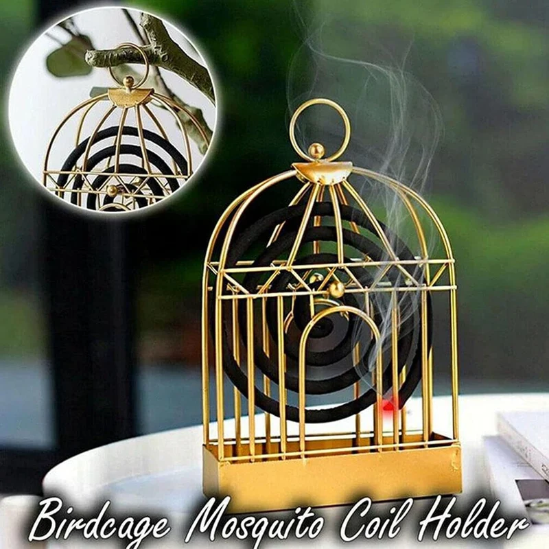 Metal Mosquito Coil Holder 2Pcs,Retro Insect Mosquito Coil Bracket Incense Sandalwood Fire And Wind Protection