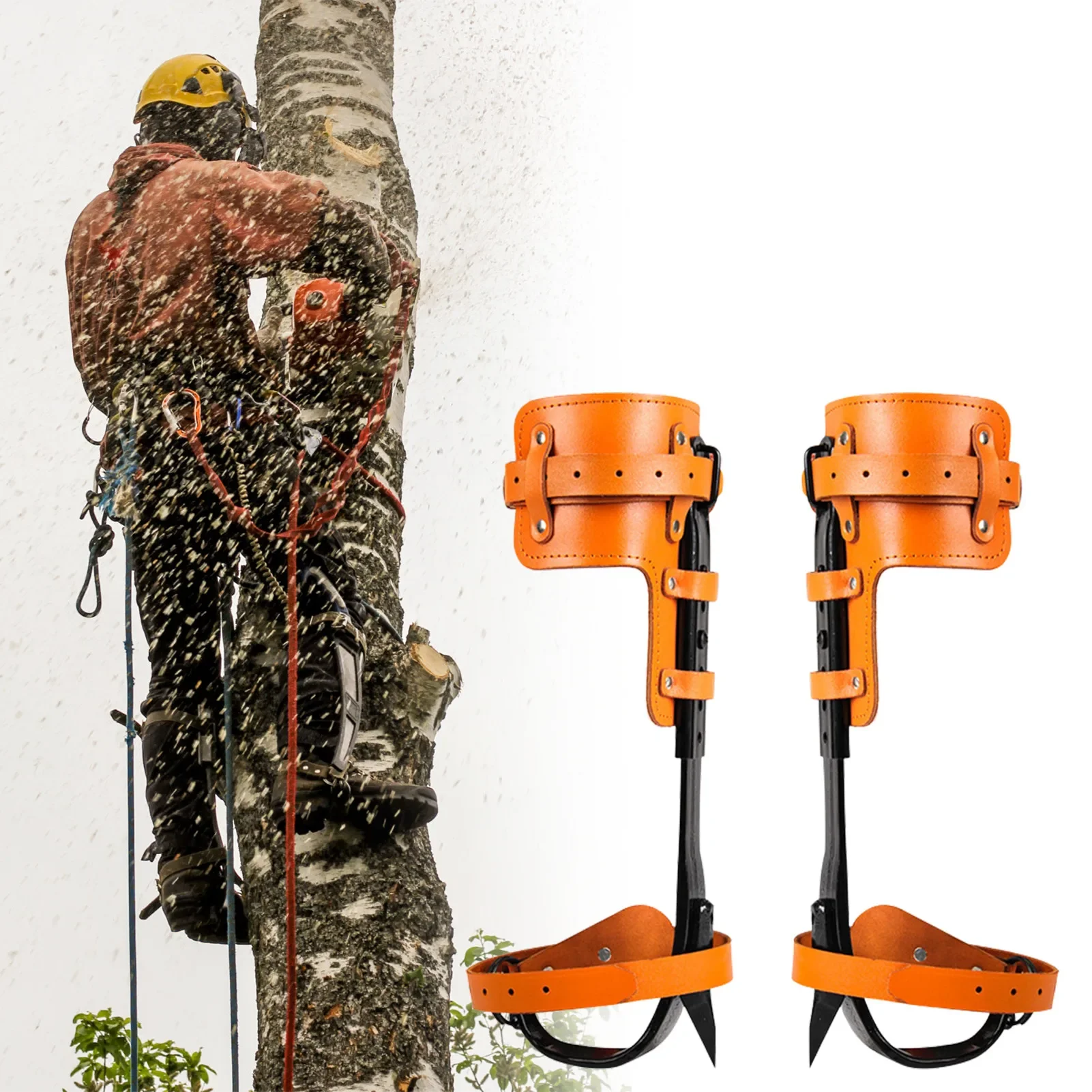 Thickened Adjustable Tree Climbing Spikes Stand-up Tree Climbing Spurs Integrated Tree Climbing Tool for Climber Logging Hunting