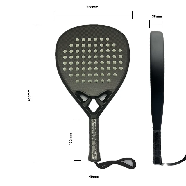 Hot Sale Carbon Fiber/3k/12k/18k Beach Tennis Racket Professional Soft EVA Tennis Racquet Padel Rackets