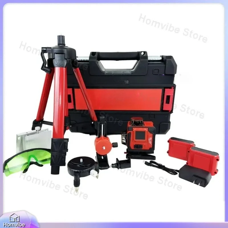 16-Line Green Laser Level Tool with Auto Calibration for Construction and Furniture Installation Outdoor Indoor Use