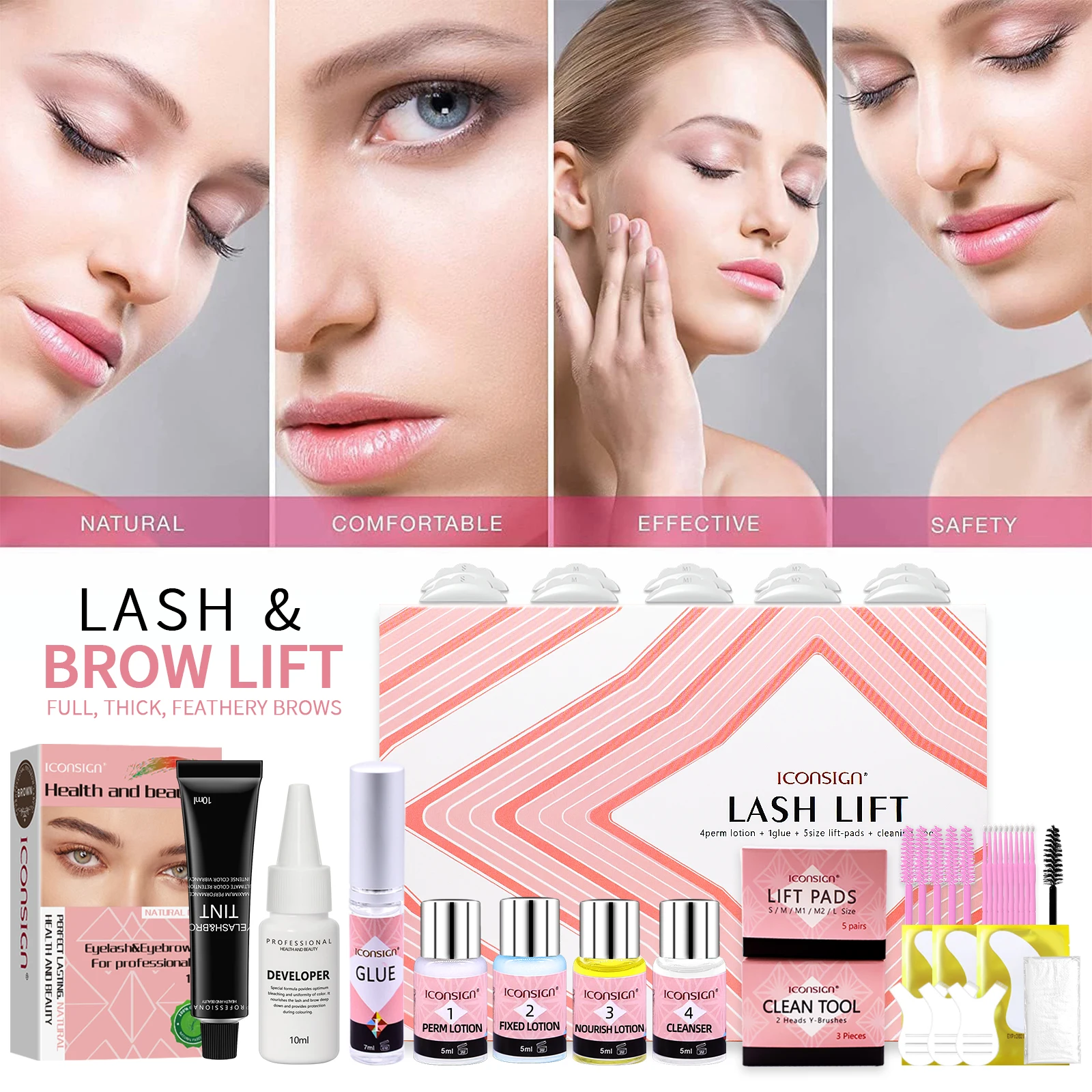 

Lash Fast Lift And Tint Kit Professional Eyelash Perm Kit 2in1 Lashes Tint Brow Lashes Tint Brow Dye Eyes Eyelash Eyebrow Makeup
