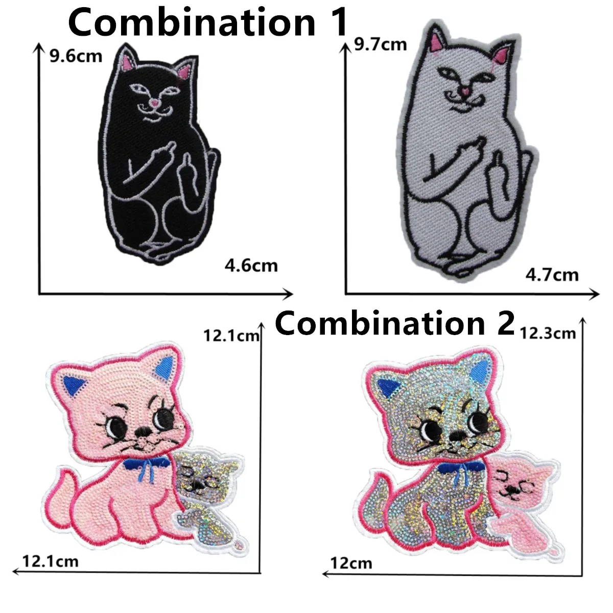 Cat pattern embroidery hot melt adhesive DIY ironing sewing decoration collocation paired with clothing patches