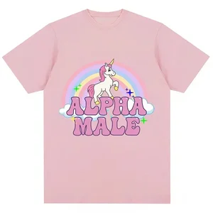 Đàn ông kỳ lân t vòng cung cầu vồng đồ họa áo phông vui nhộn nữ Hip hop nam alpha đứng đầu 100% cotton quần áo thẩm mỹ unisex 8 Quần áo bán hàng chính Arch Iris - №8