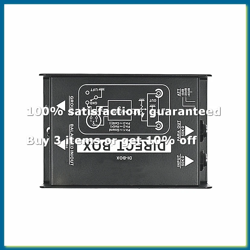 Audio Converter Single Channel DI-Box Passive DIRECT BOX DI-Box Direct Injection Audio Box Audio Isolator-DT30