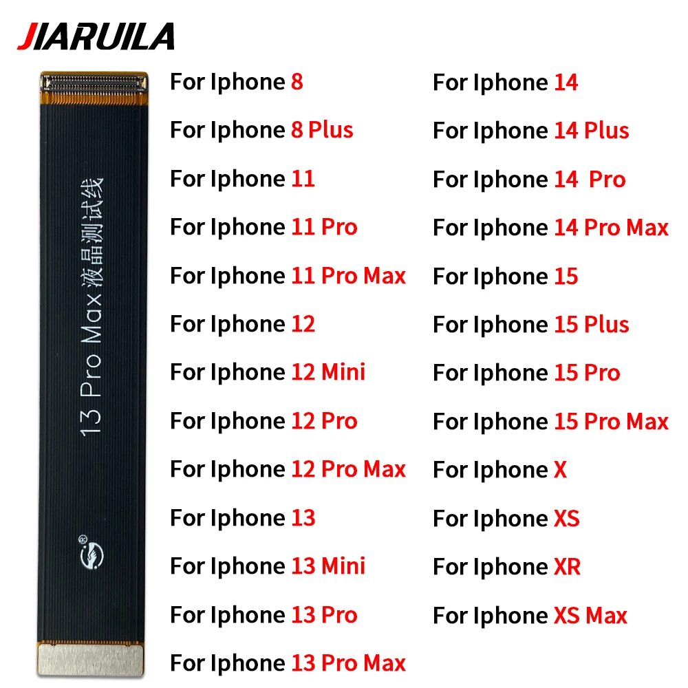Touch Screen LCD Display Test Flex Cable For Iphone 15 14 13 12 Pro Max X XR XS Max 8 Plus / For IPhone 12 Mini 14 Plus