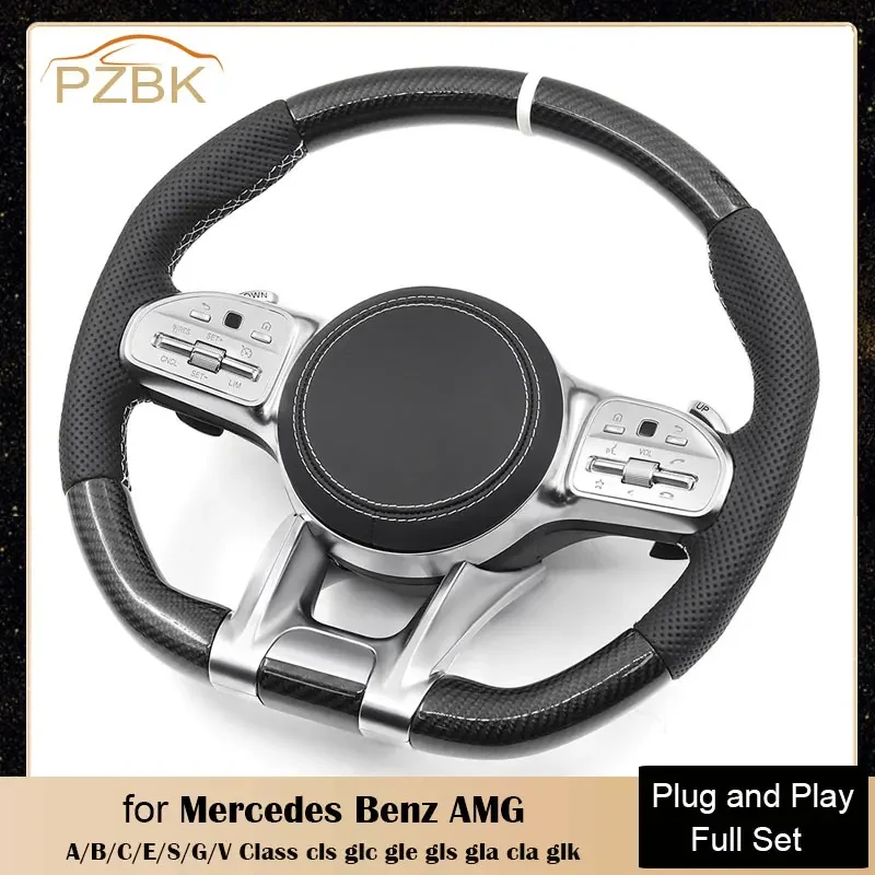 

Carbon Car Steering Wheel Assembly for Mercedes Benz AMG A B C E S G V Class Cls Glc Gle C63 W177 W204 W205 W206 W212 W213 W222
