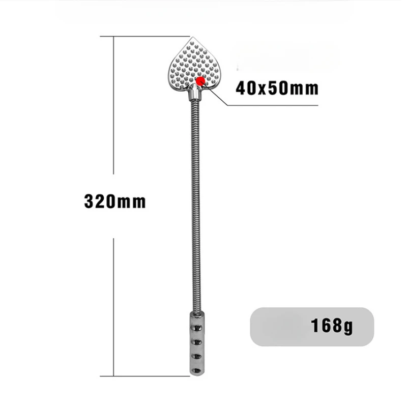 Stainless Steel Paddle Metal Butt Clapper Heart-Shaped Horse Whip Bendable Spank Slap Butt Sext Toys For Couple BDSM Erotic Toys