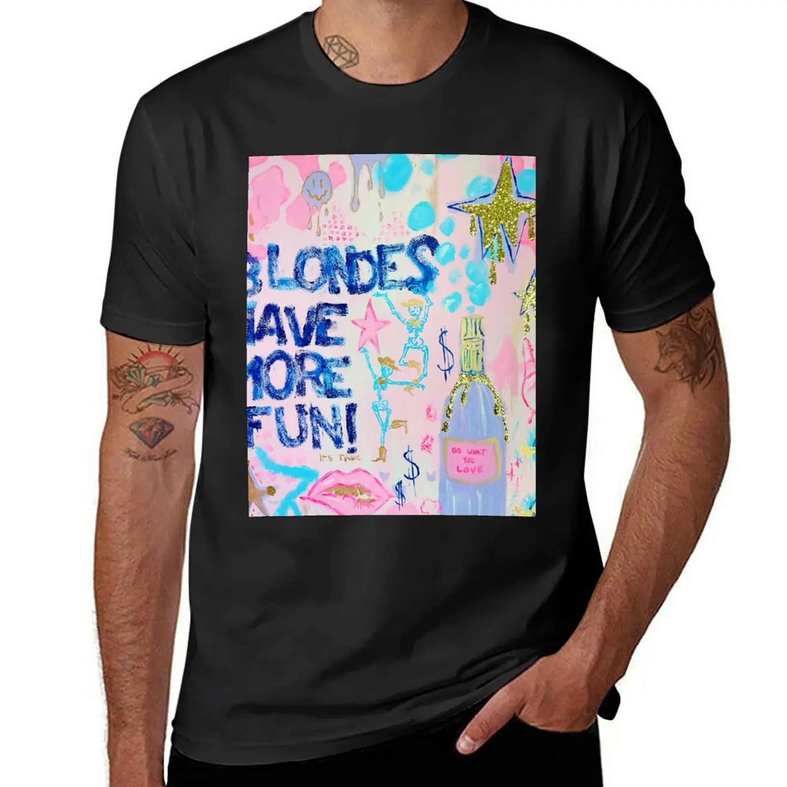 

Blondes Have More Fun T-Shirt tops sweat quick drying sublime black t shirts for men