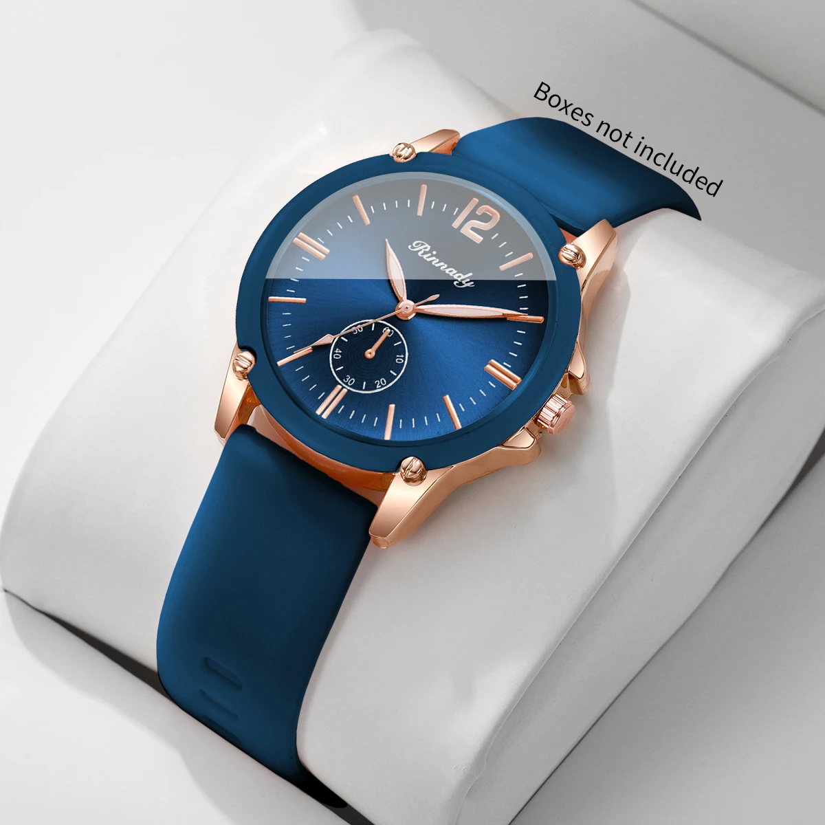 Casual Blue Silicone Strap Women Watch Fashion Girls Student Quartz Wristwatches Relogio Feminino（Without Box）