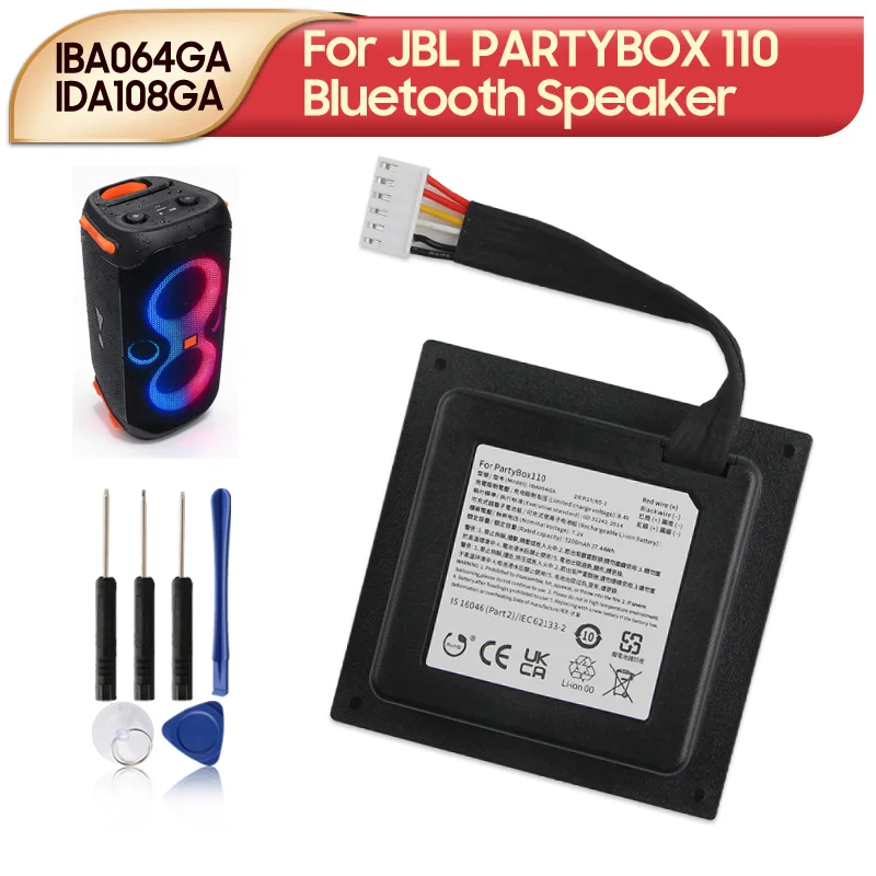 NEW Replacement Battery IBA064GA IDA108GA For JBL PARTYBOX 110 Bluetooth Speaker Battery 5200mAh