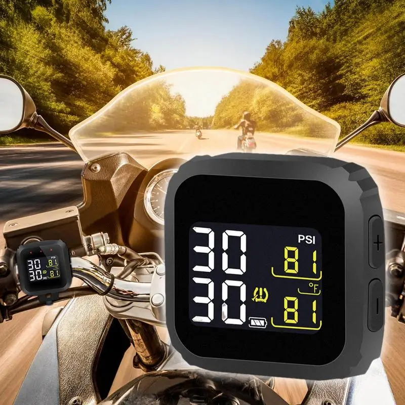 TPMS Tire Pressure Sensor Tire Monitoring System Motorcycle Pressure Monitor Real-Time TPMS System Tire Monitor Sensor Colorful