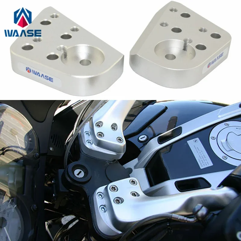 

waase For BMW R1100RT R1150RT R1200RT R1100R R1150R Handlebar Riser Height Up 20mm Backward Back Move 20mm Bracket Kit