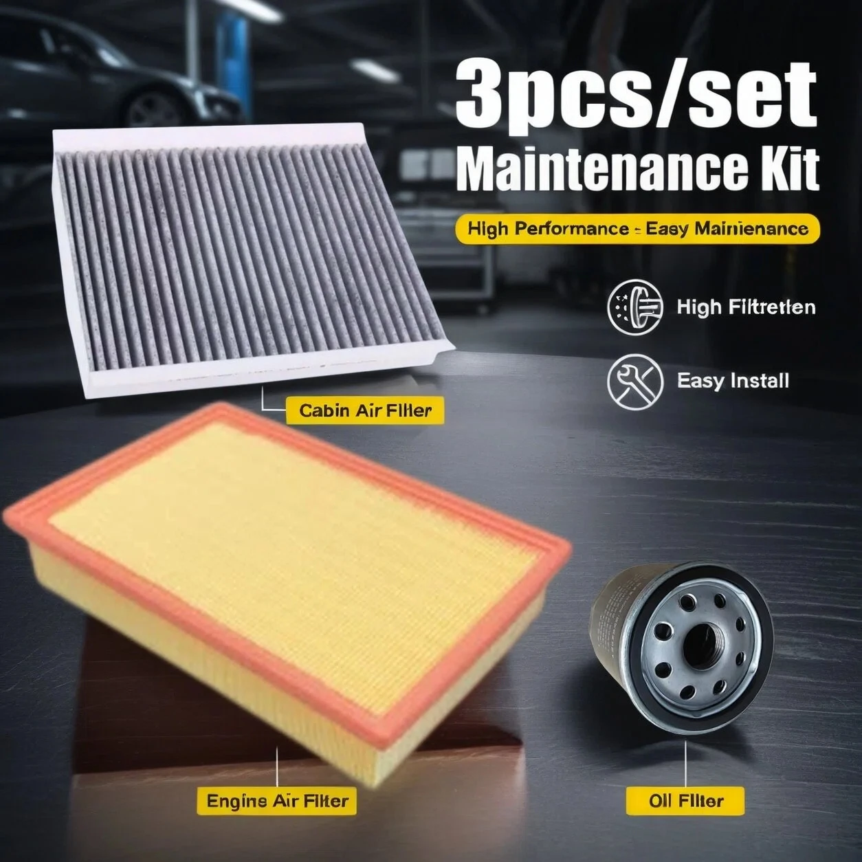 3pcs Filter Set For JAECOO J8 Chery Tiggo 8 Pro Plus 9 2.0T 400T 2020-2026 ARRIZO 8 Exeed RX Engine Air Oil Filter 151000151AA