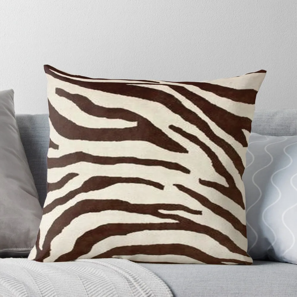 

Brown Zebra print Throw Pillow home decor items ornamental pillows