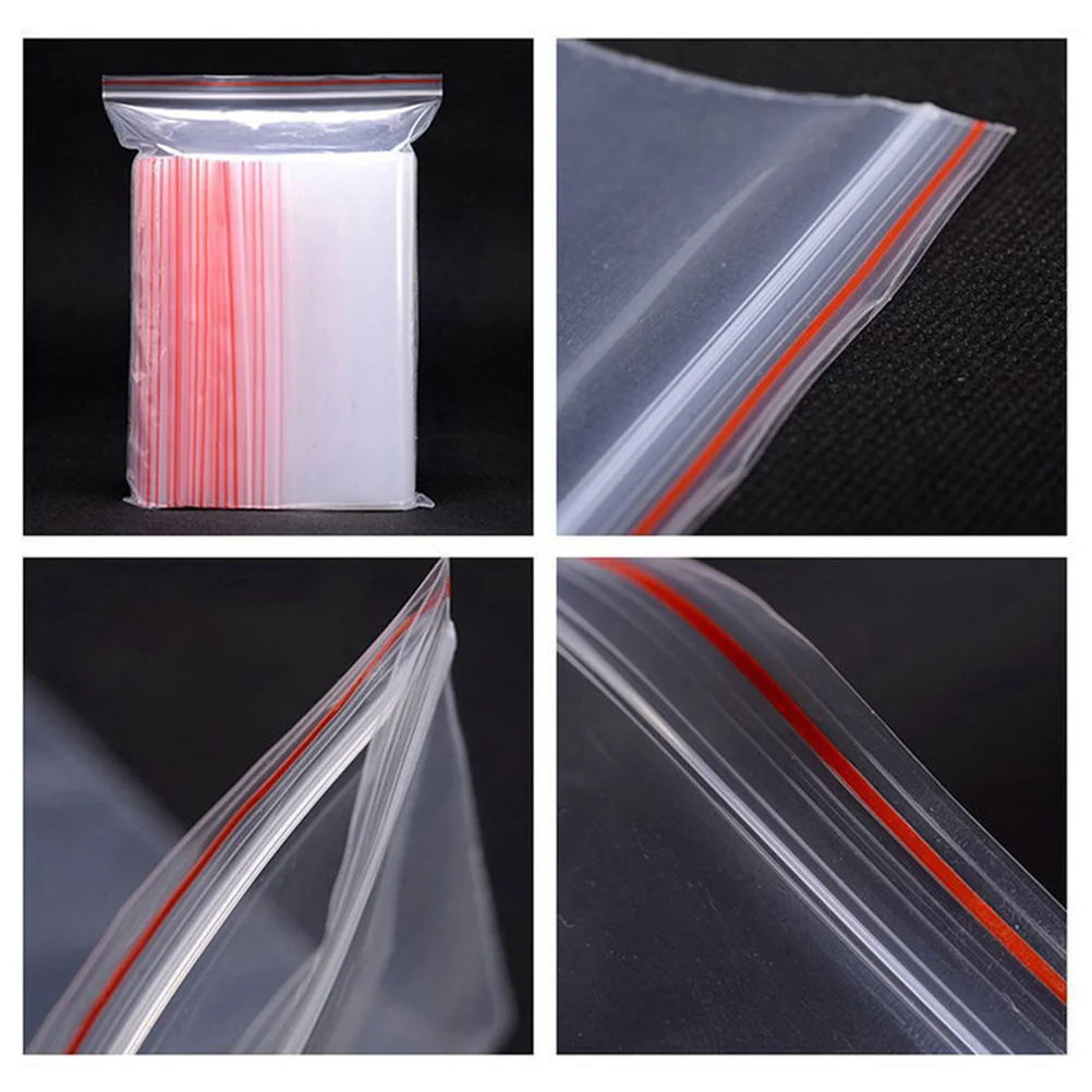 Bags Bag Sealed Plastic Clear Cellophane Bags Zip Snacks Bag Storage Sealing Reclosable Dispenser Transparent Mini