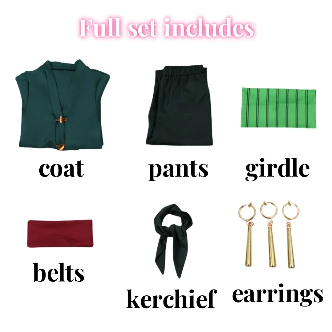 Costume de Samouraï avec Perruque Trempée pour Homme Adulte, Uniforme Vert, Vêtements d'Halloween