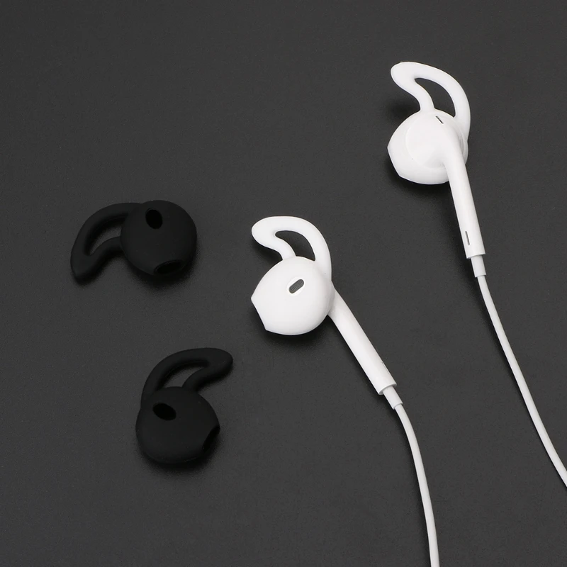 2Pairs Silicone in-ear Headset Earbuds Cover with Ear Hook for Apple