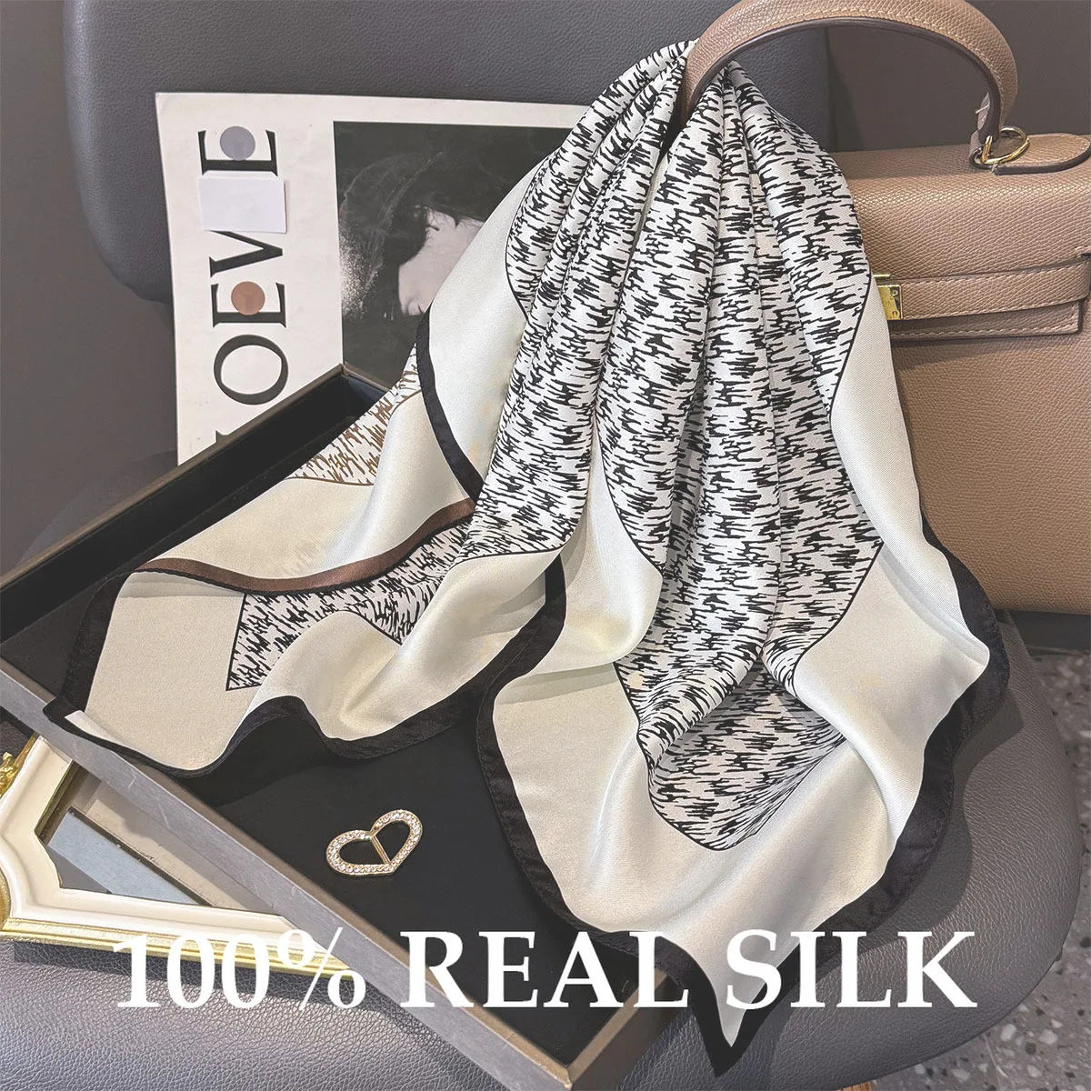 

100% чистый шелк, квадратный шарф, шаль для девочек, шарфы, женские роскошные мягкие накидки на шею, хиджаб, платок, бандана, повязка на голову, повязка на голову, пашмина