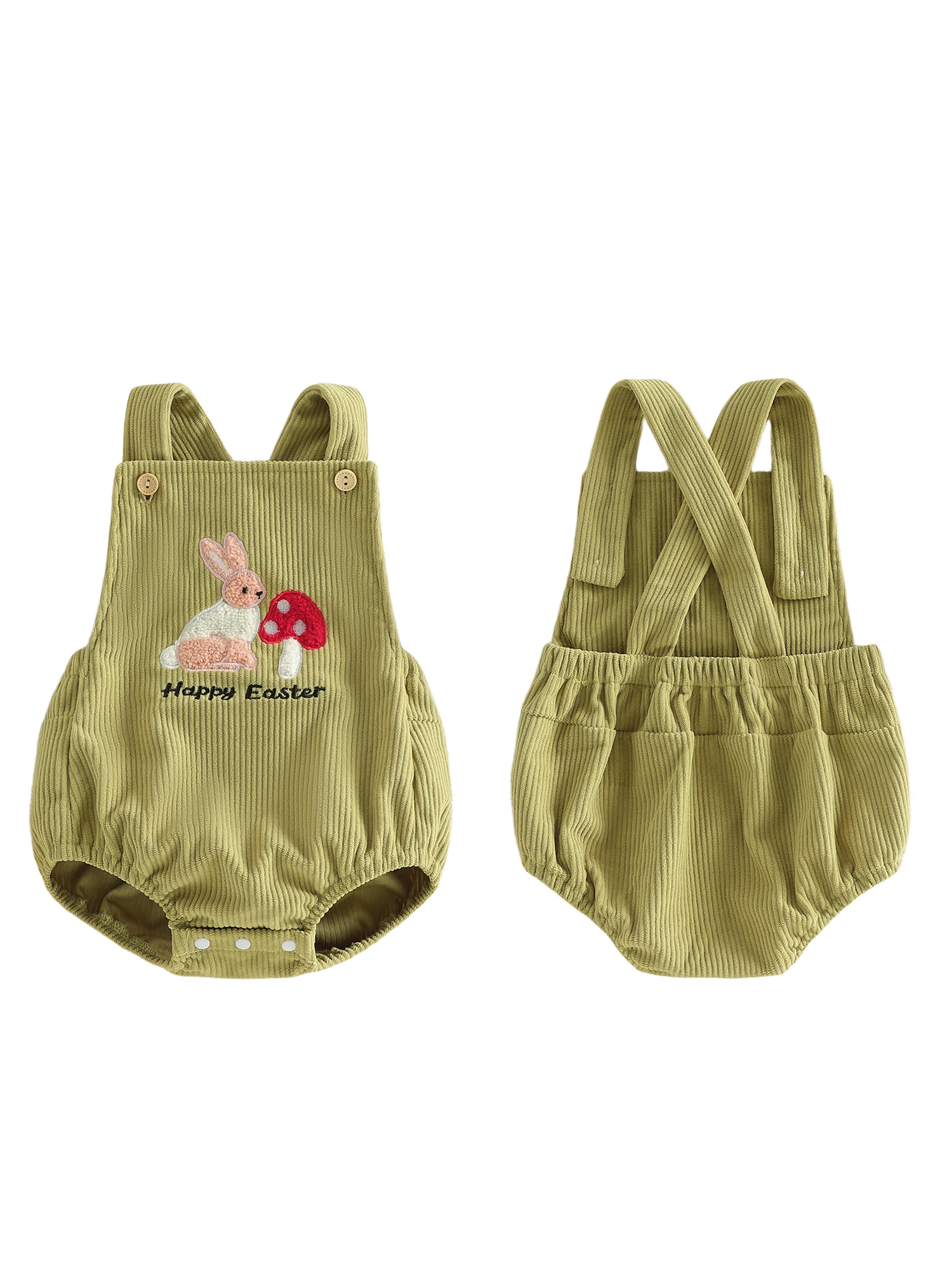 

Easter Bunny Rabbit Ears Headband and Romper Set for Newborn Baby Girls Boys Cute Easter Outfit for Infant Toddler Kids