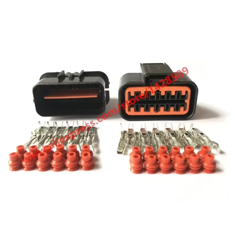 1 Set 12 Pin Gas Accelerator Pedal Connector Automotive Connector For 99-05 VW Jetta Golf GTI MK4 Audi PB625-12027 PB621-12020
