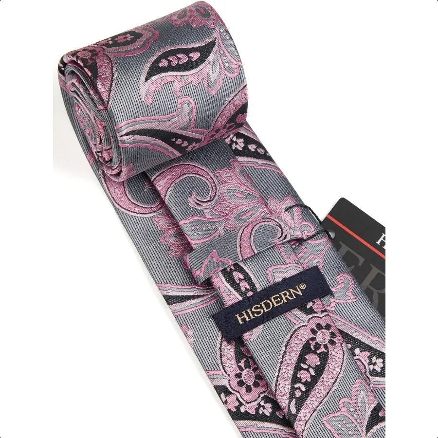 Удлиненные галстуки для мужчин, классический галстук с цветочным принтом и карманный квадратный элегантный шелковый галстук, комплект носовых платков для свадебной вечеринки