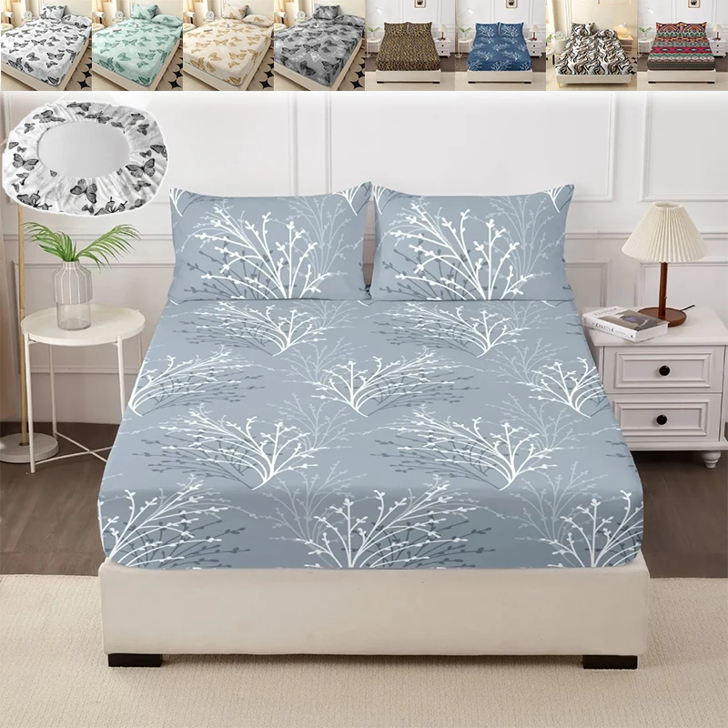 

New Cartoon Polyester Fitted Sheet Adjustable Sheets King Bed Sheets Bed Cover With Elastic 180/200 No Pillowcase（No Pillowcase