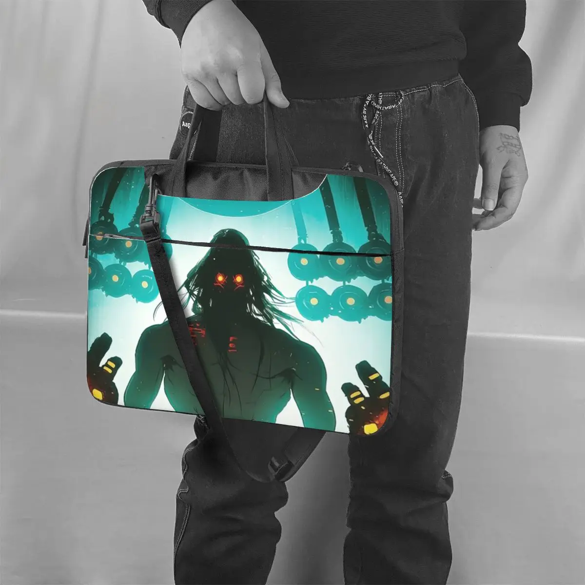 Dragon Fist Sensei Series Zhen Kor، The Heaven-Sundering Thunder Fist Crossbody حقيبة كمبيوتر محمول حقيبة كمبيوتر حقيبة كمبيوتر محمول