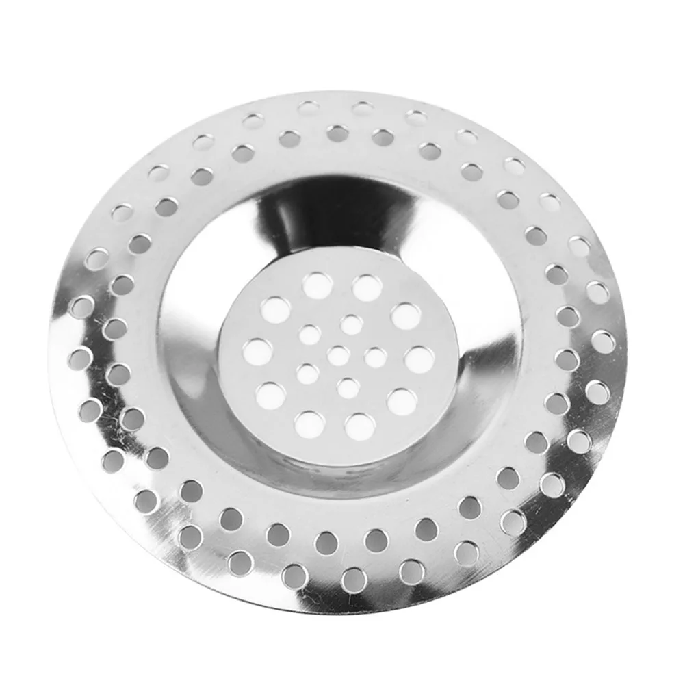 2PCS Sink Drain Strainer in Stainless Steel for Kitchen and Bathroom Applications with Standard Size Compatibility