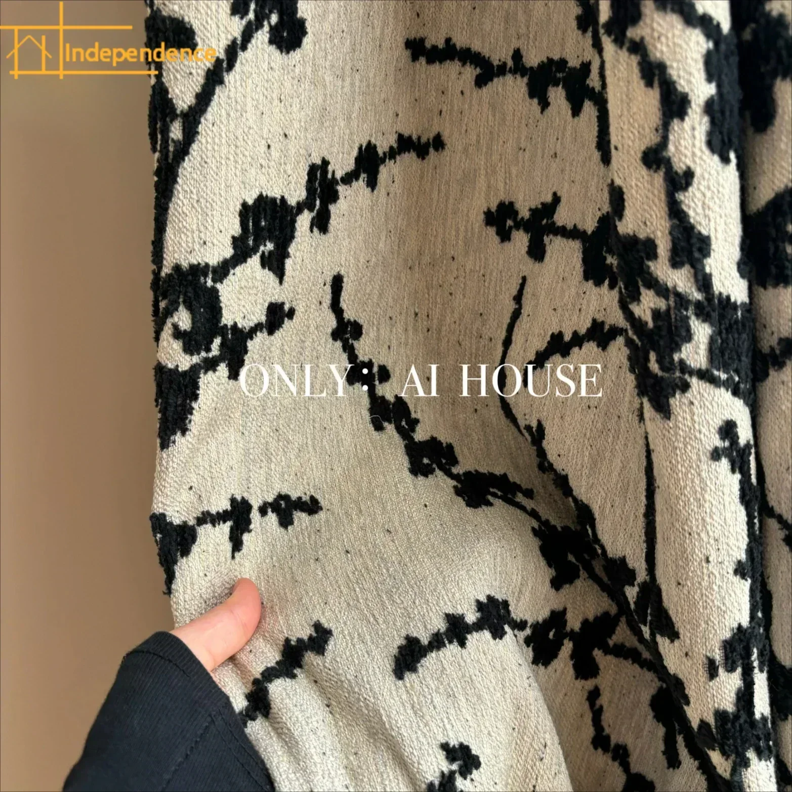 Black Three-dimensional Snow Willow Jacquard Chenille Thickened Curtains for Living Room Bedroom Shading French Window Curtains