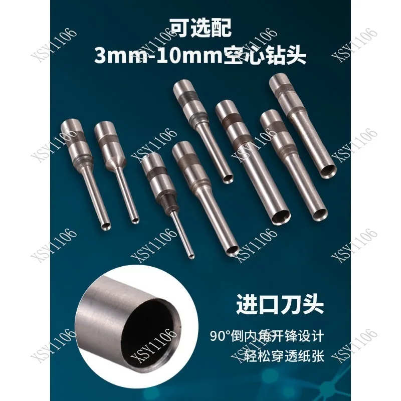 Round Hole Punch Tool for Plastic Bags, Film, Paper, Leather, Fruit Bags & Express Bags