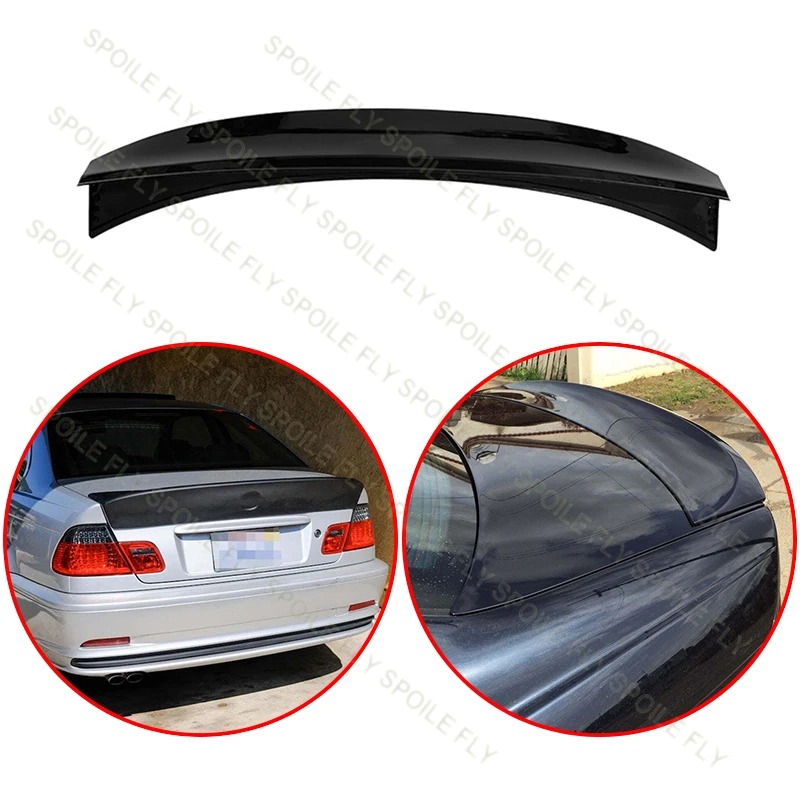 

For BMW 3 Series E46 M3 316i 318i 320i 323i 325i 328i 330i Sedan 1998-2006 CSL Style Car Rear Wing Spoiler Body Kit Glossy Black