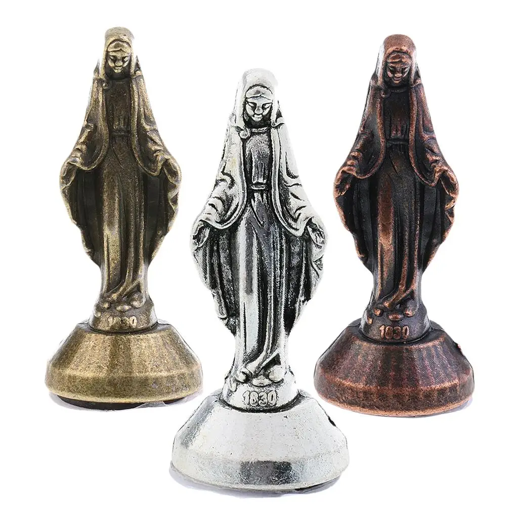 Immagine 4: Statua di Madonna in Lega di Bronzo, Piccola Statuetta Decorativa per Cappella Cattolica e Casa