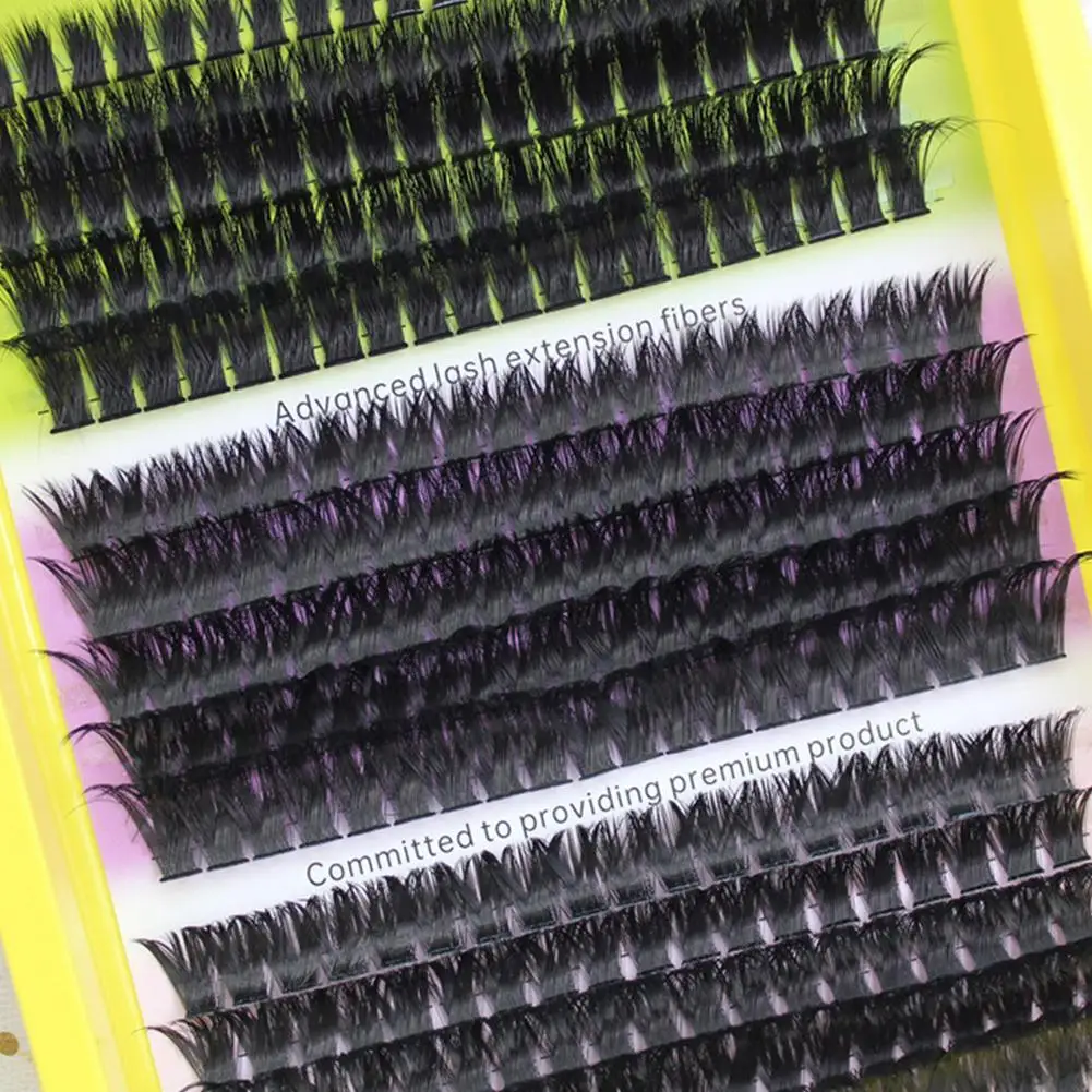 Women No Need Glue Fox Eye Effect Fluffy False Eyelashes Self-adhesive Reusable Segmented Thick Winged Lash Daily Use