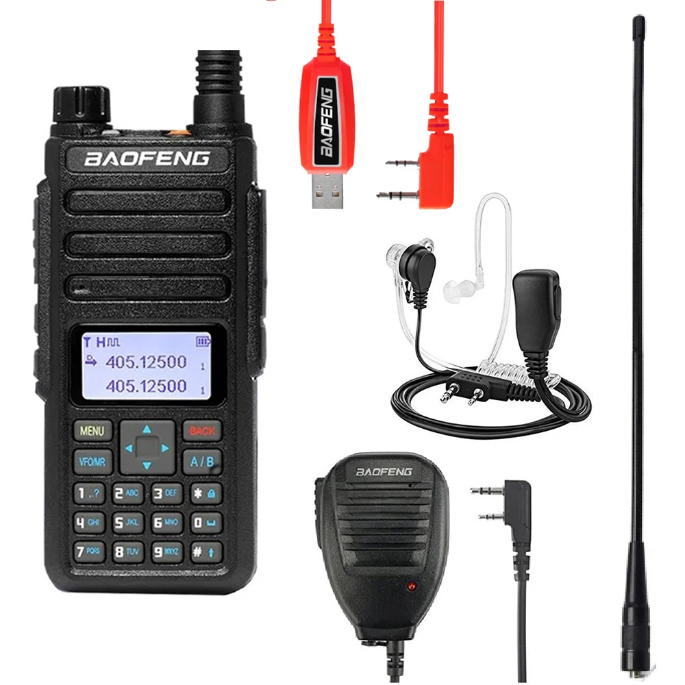 Baofeng 공식 스토어 DR-1801 장거리 듀얼 밴드 DMR 디지털 아날로그 워키토키 티어 II 듀얼 타임 슬롯 업그레이드 라디오