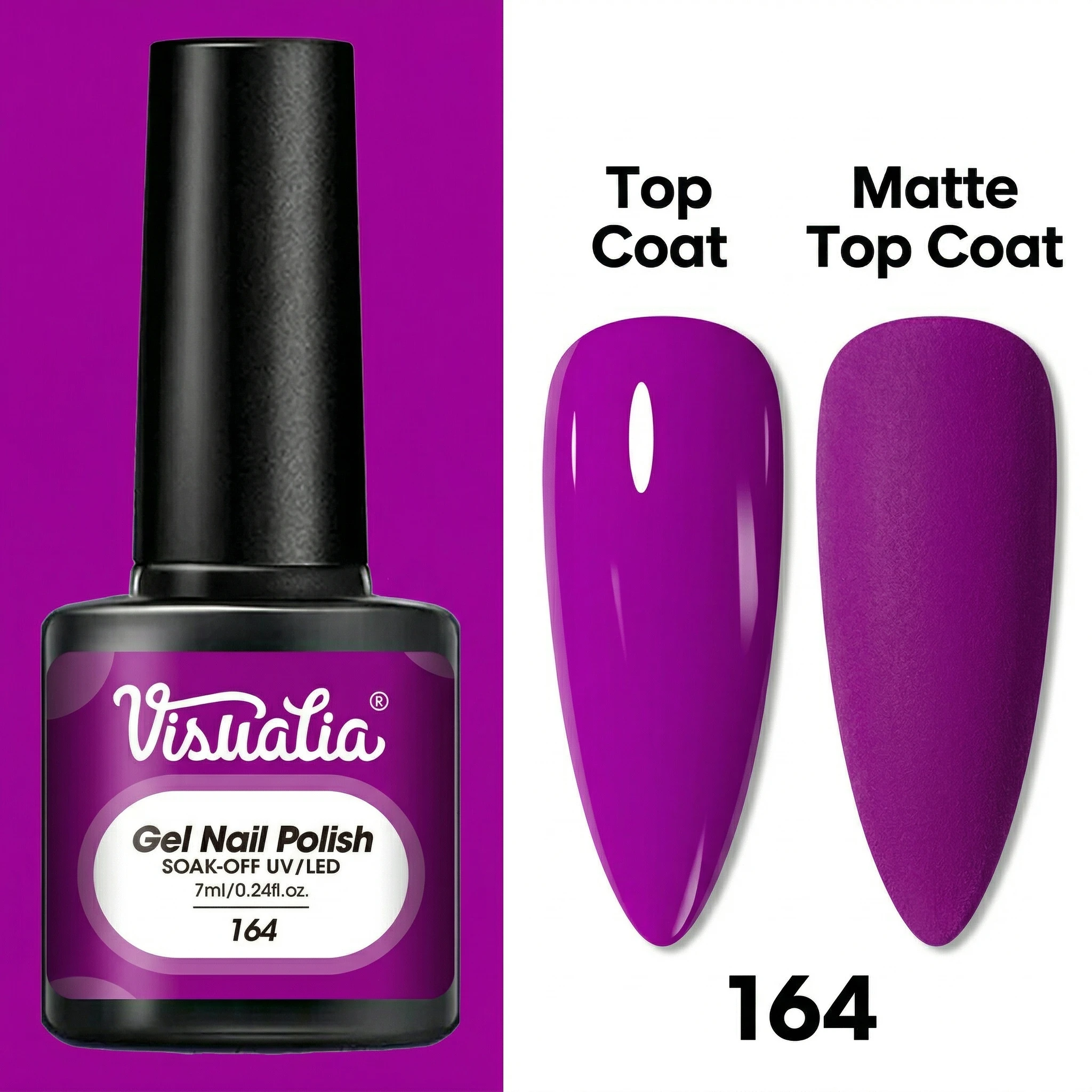 Paarse gel nagellak in effen k - Nail Art Violet recensie en prijs
