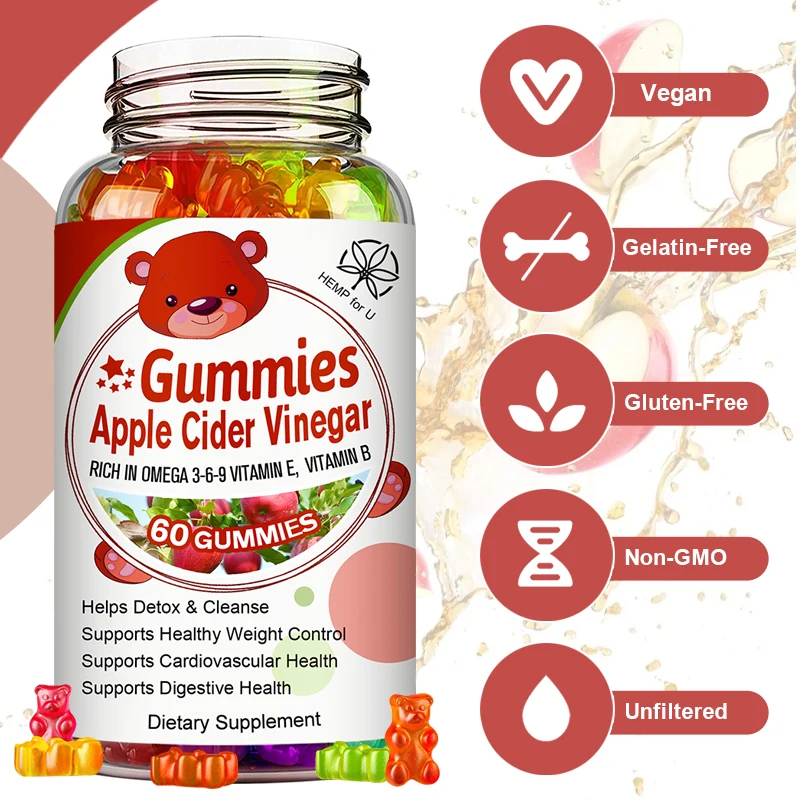 Apple Cider Vinegar Gummies Keto Diet Fat Burner Appetite Suppressant Lose Weight Keto Gummies For Men & Women