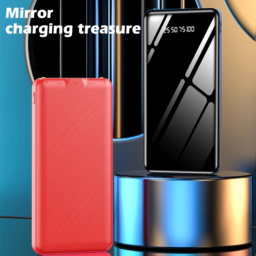 20000mAh Power Bank Portable 5V/2A Dual USB Outputs with LED Display Lightweight Battery Pack for iPhone 14 15 Heating Vest Sock