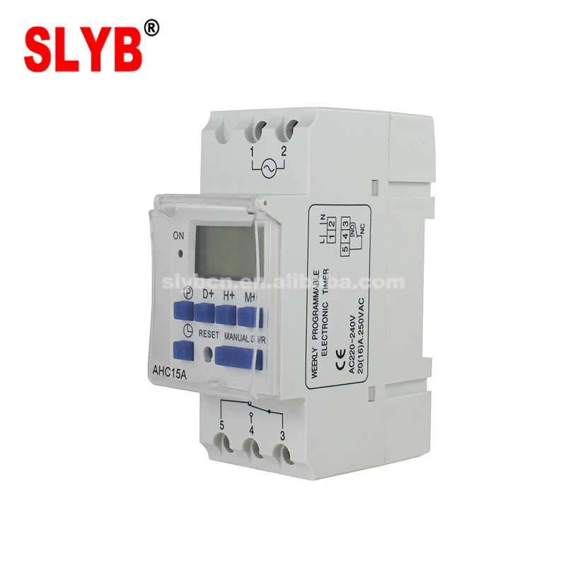 24 Hour LCD Digital Electric Timer Switch 220V AHC15A DHC15A Automatic Weekly Time Control for LED Lamp Light