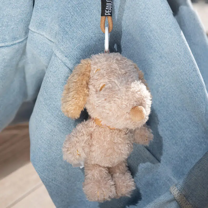 Kawaii Snoopy Plush Doll Keychain Soft Cartoon Stuffed Pendant Portable Bag Hanging Accessory Fashion Decorative Gift Ornament