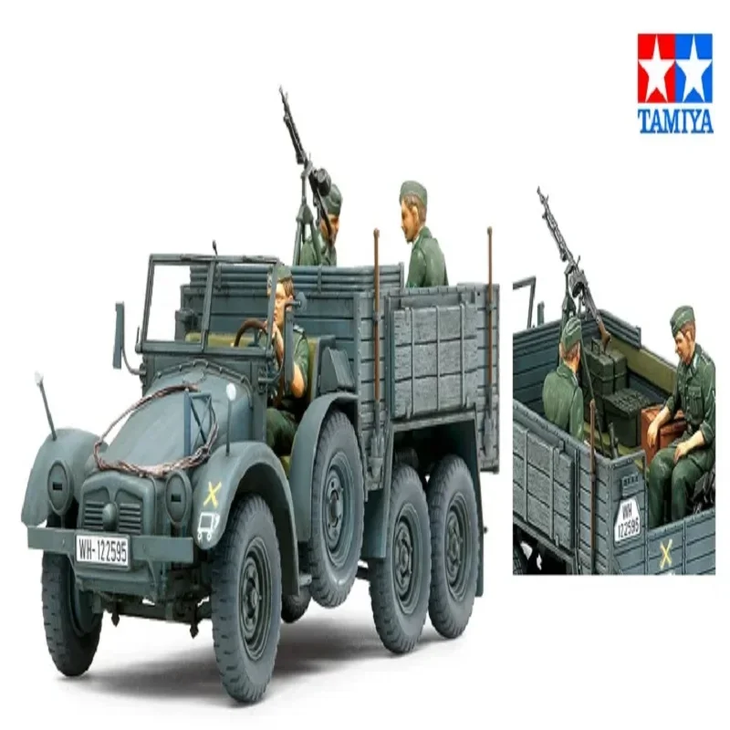 Tamiya 35317 1/35 skala 6x4 ciężarówka Krupp Protze porusznik montażowy Model zestawy do budowania dla dorosłych kolekcja Hobby