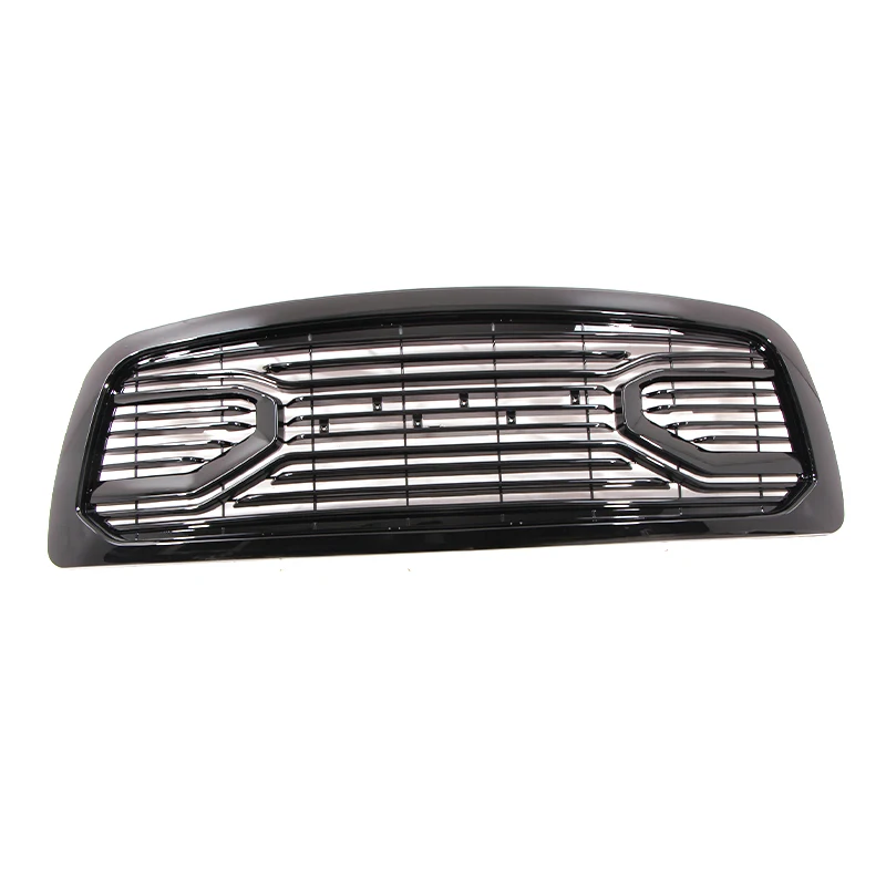 Big Horn Glossy Black Packaged Grille+Replacement Shell Fit For 2009-2012 Dodge Ram 1500