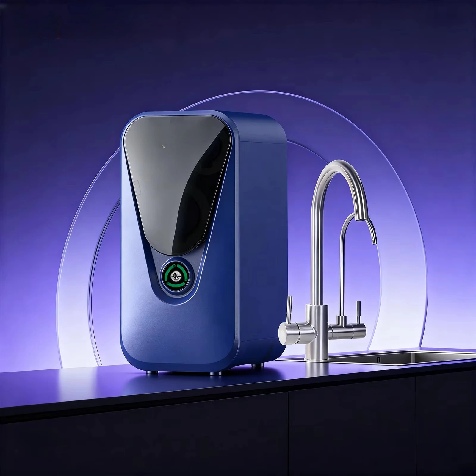 Tankless Manual High-Capacity RO System 800GPD Reverse Osmosis Under-Sink Water Filtration System Low Wastewater Ratios