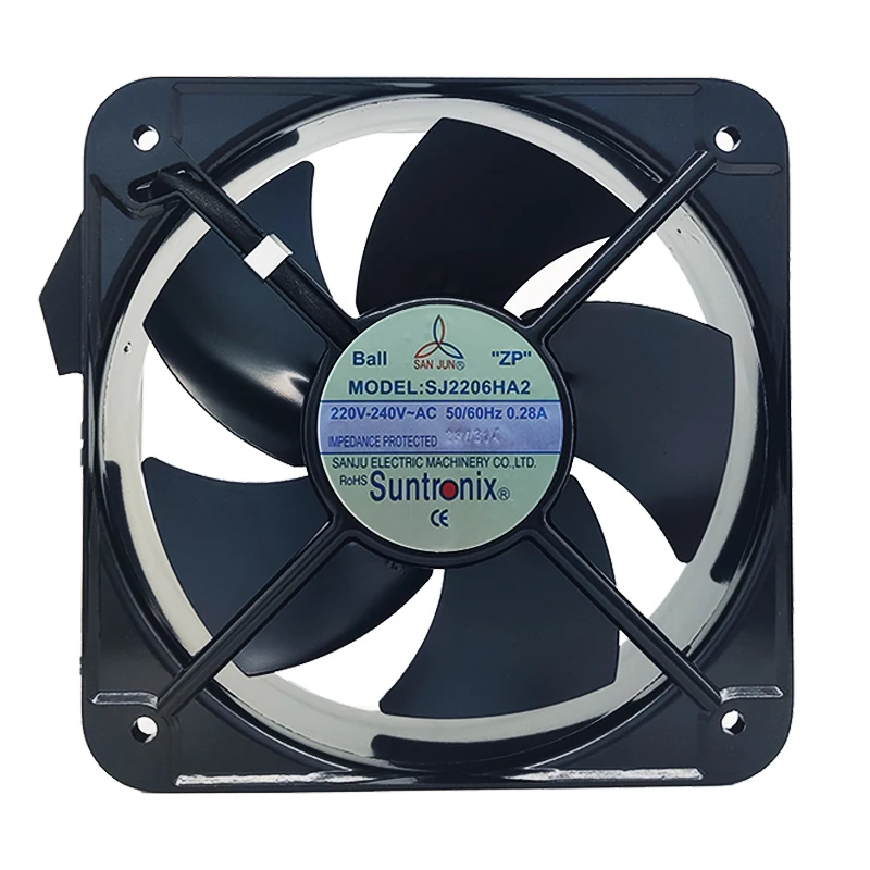 Square Axial Cooling Fan SJ2206HA1 AC110V SJ2206HA2 AC220V 220×220×60mm Industrial Equipment Ventilation Fan