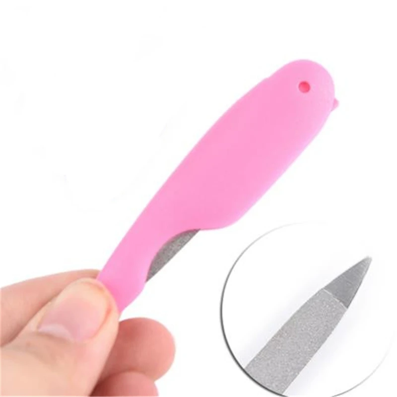 

7.4cm Length Mini Nail File New Fashion Kawaii Stainless Steel Fold Cuticle Tool Files Nail Art Tool